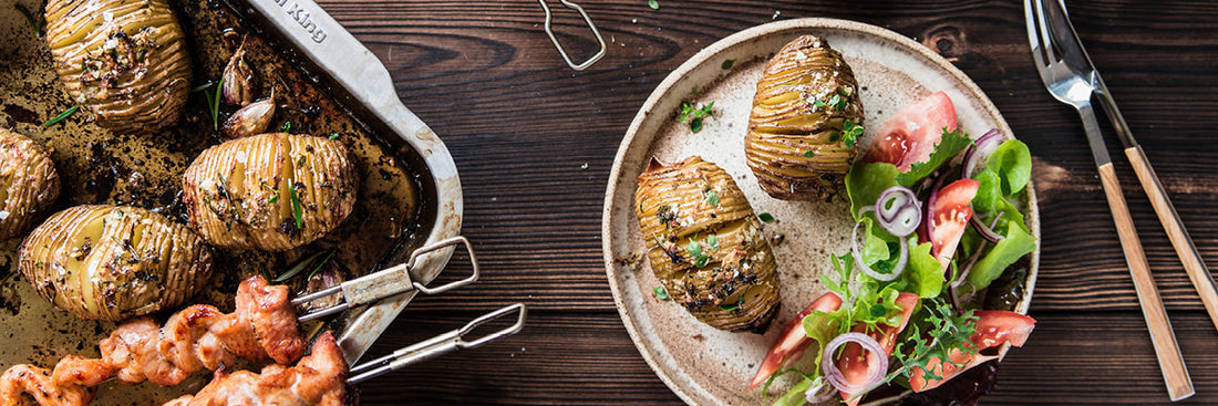 Hasselback krompir z žara
